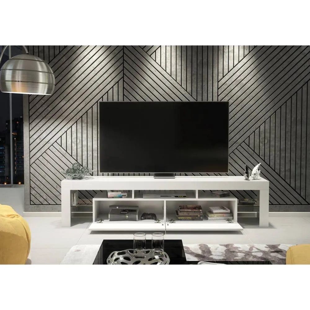 Creative Furniture Nova TV Unit 200cm - White with Gloss Doors 3
