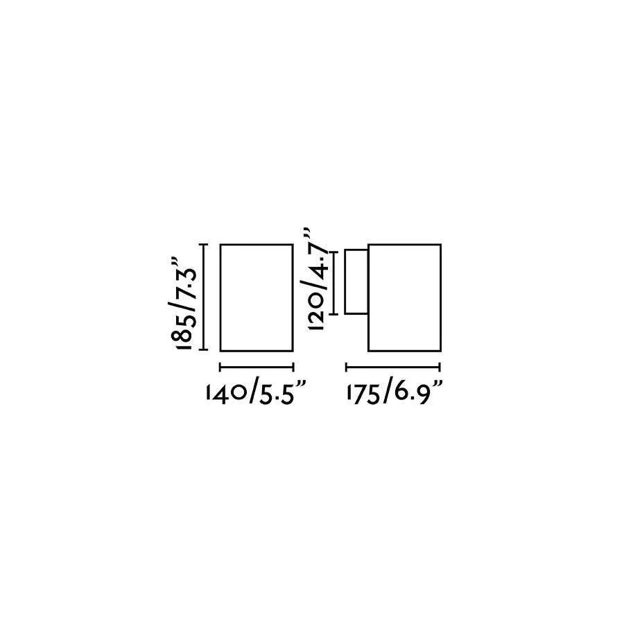 Netlighting Thon LED Wall Uplight Grey 20W 3000K 2