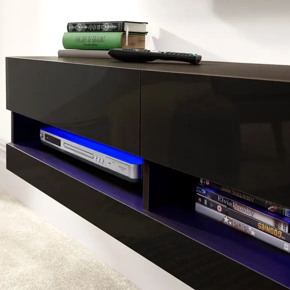 Galicia Wide TV Unit with Shelving for TVs up to 65" 3