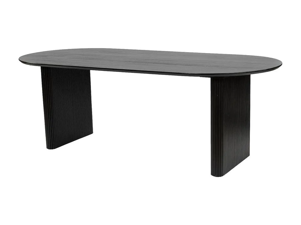 Vente-unique Mango Wood Dining Table With 6 - Seater Settings - Black - BALIMELA 6
