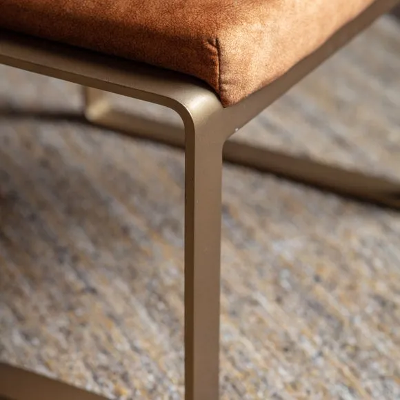 Cosette Footstool Ochre 3