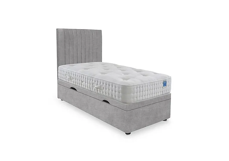 Ortho 2000 Manual Side Ottoman Divan Set - Small Single - Lace Dolphin