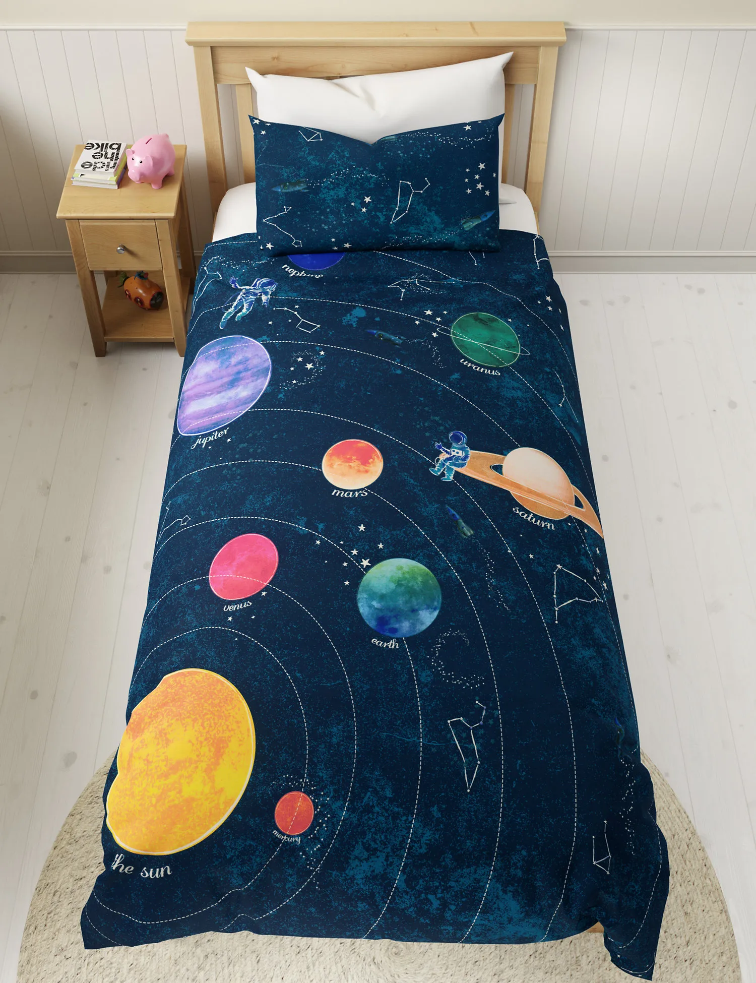 M&S Pure Cotton Space Bedding Set