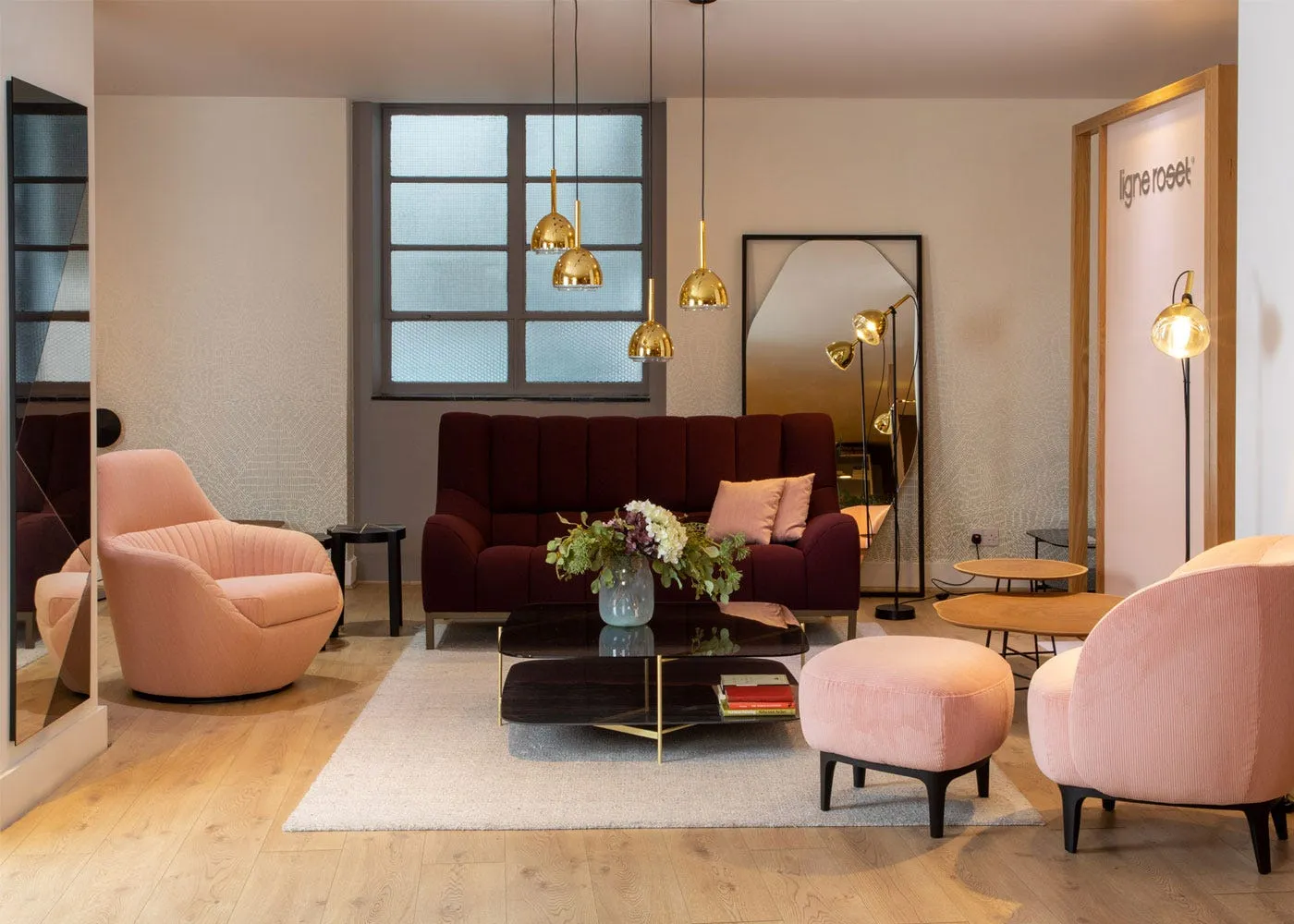 Ligne Roset Brass Bell Suspended Ceiling Light 2