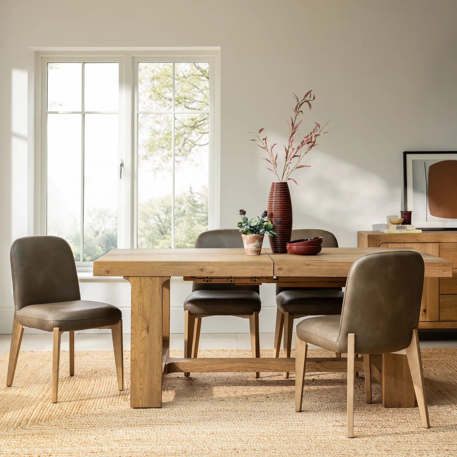 Wade 184Cm-260Cm Extending Dining Table, Neutral Wood | Barker & Stonehouse 2