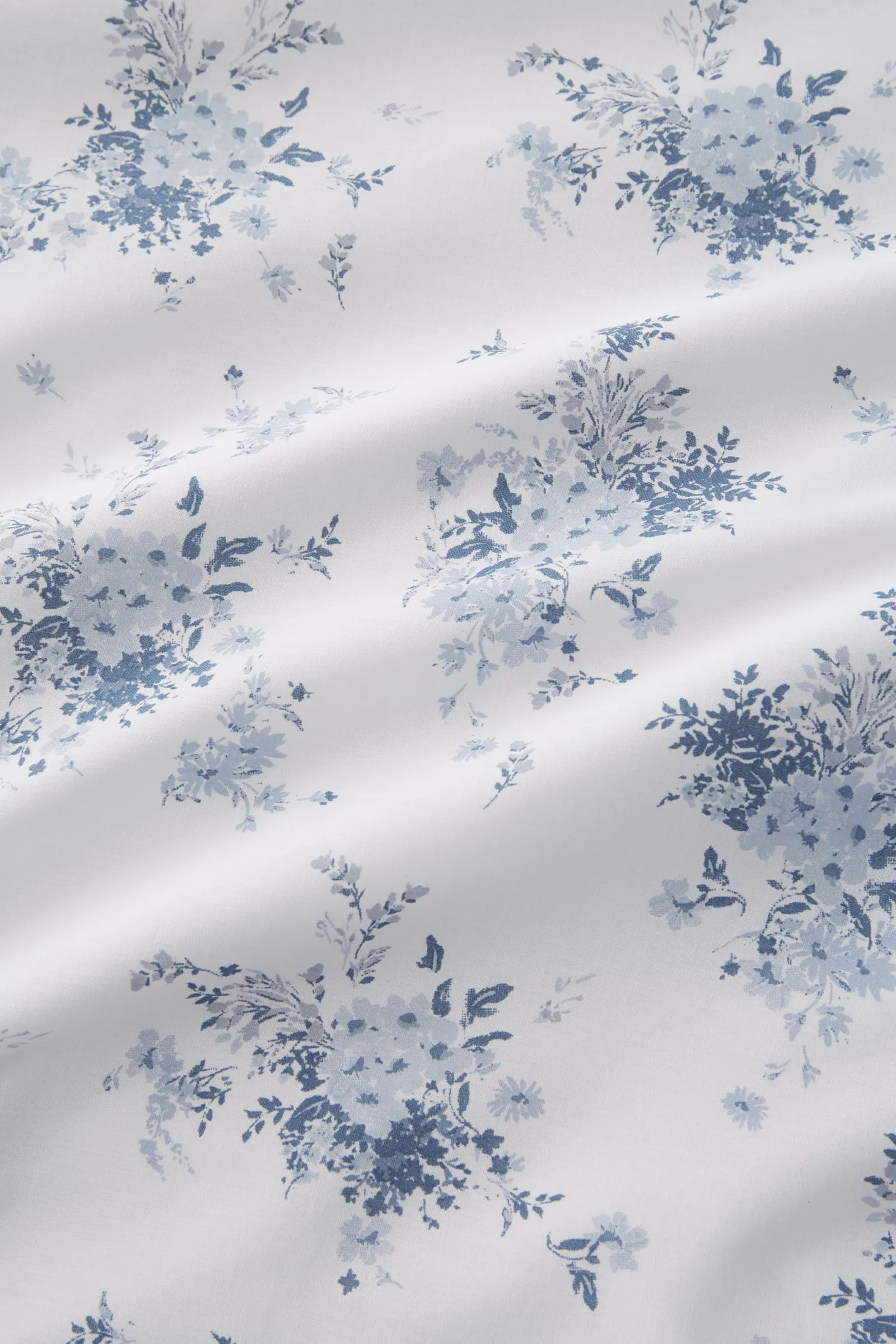 Catherine Lansfield 'Lucie Floral Frill' Reversible Duvet Cover Set in Blue 5