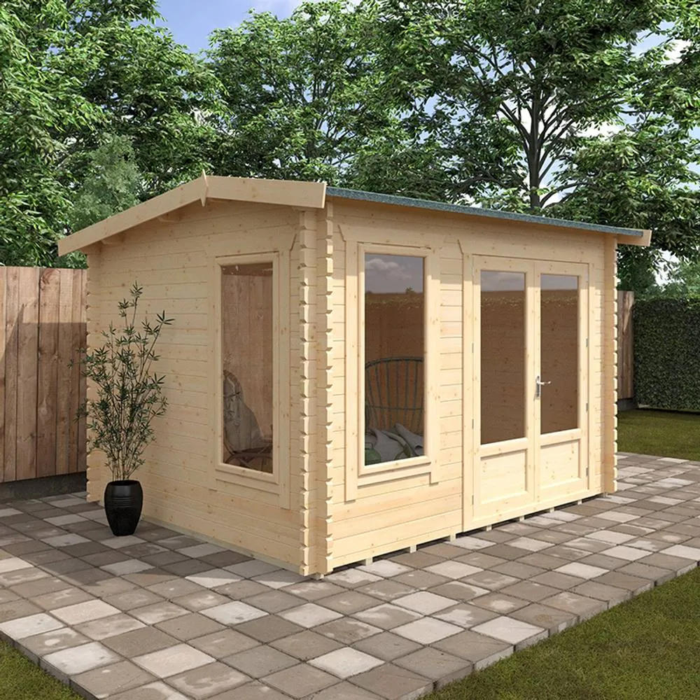 Buttercup Farm 12x10w The Longleat Plus 44mm Cabin - L355 x W295 x H247 cm in Natural 5