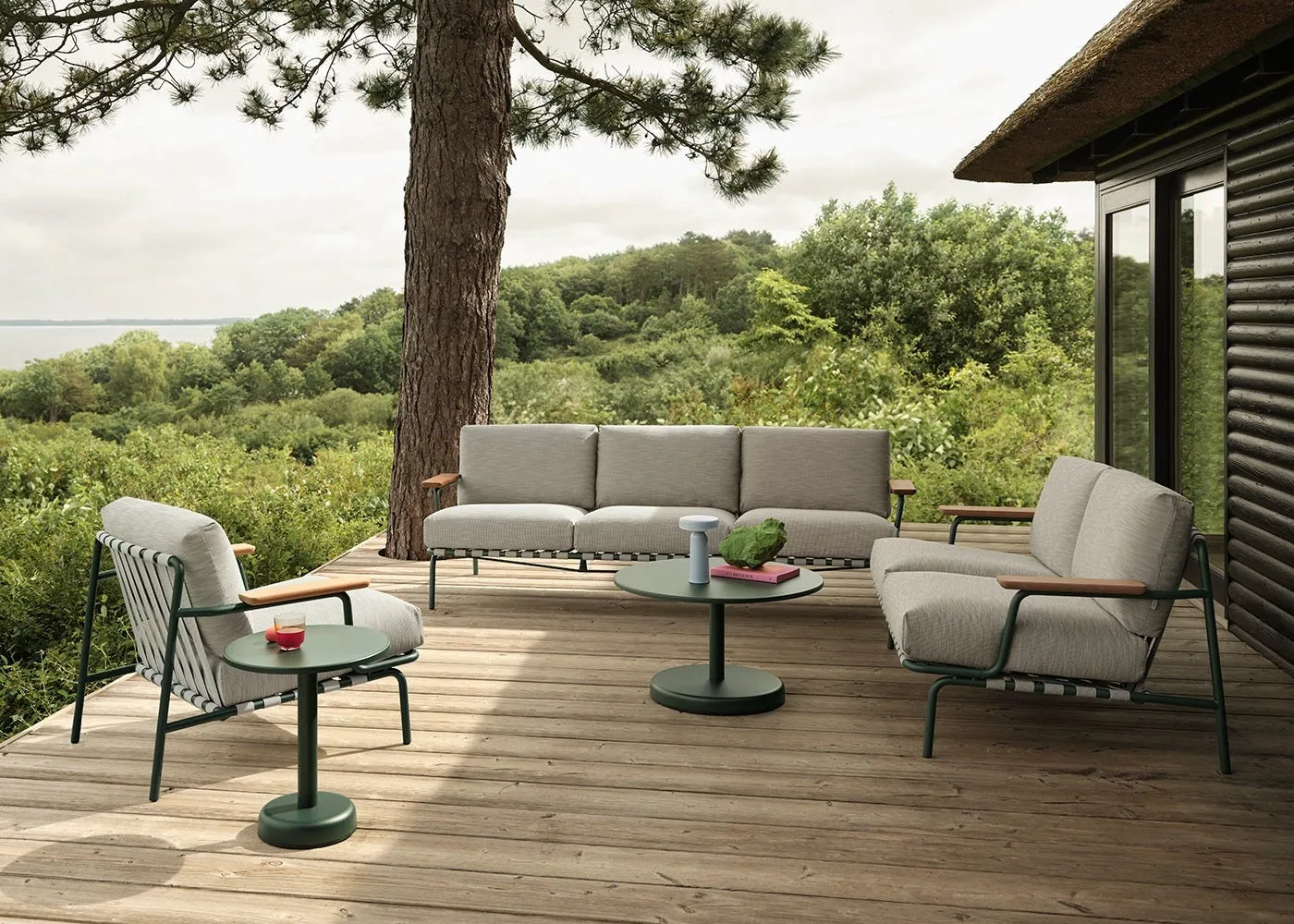 Muuto Settle Outdoor 2 Seater Sofa in Laze 1/Grey 3