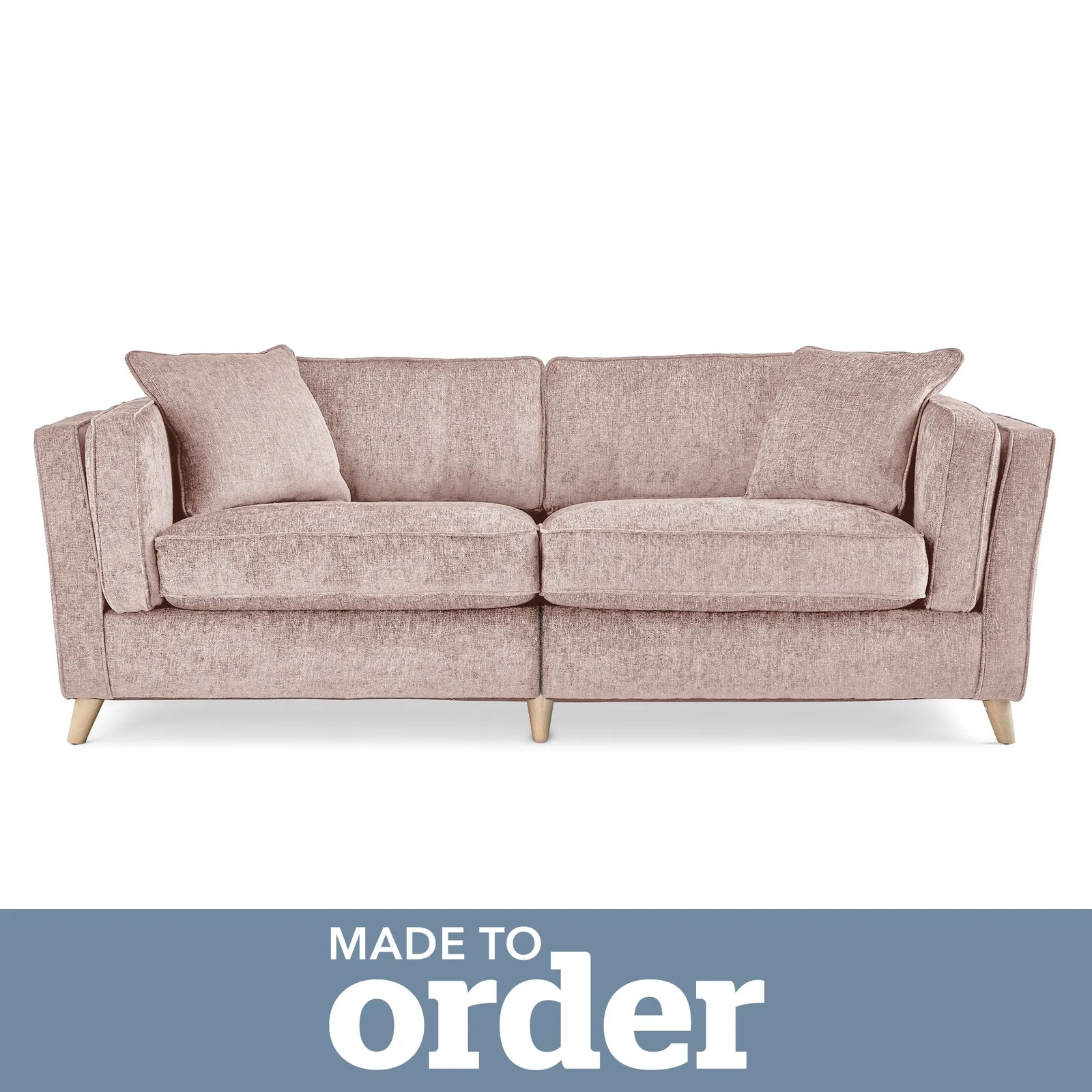 Arabella 4 Seater Sofa Luxury Chenille Pink