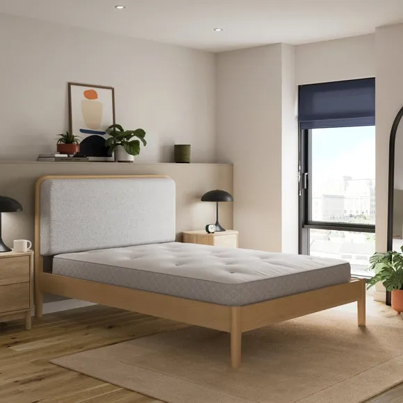 Darla Boucle & Wood Effect Bed Frame 2
