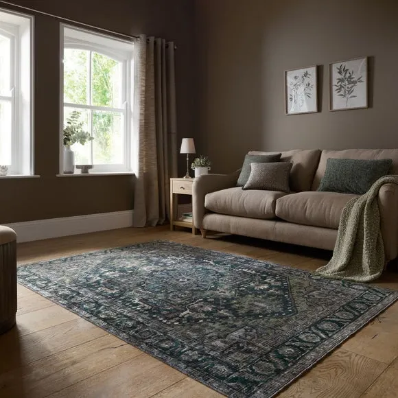 Sofia Traditional Textured Washable Rug 1