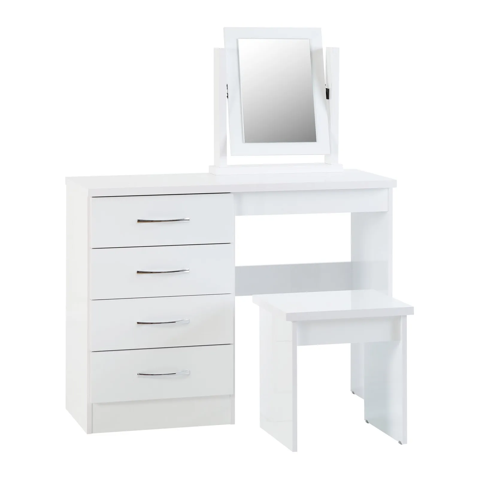 Nevada 4 Drawer Dressing Table Set with Mirror