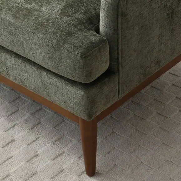 Zella Olive Chenille 2 Seater Sofa 4