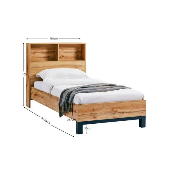 Bali Bookcase High Back Bed Frame 3