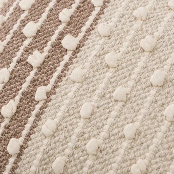 Jersey Bobble Banded Rectangle Cushion 2