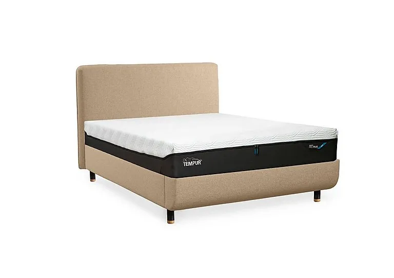 Arc Disc Bed Frame with Form Headboard - King Size - Natural Ash