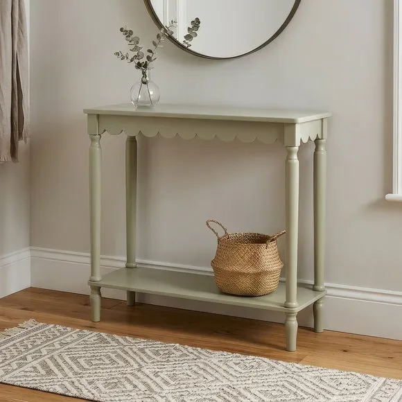 Scallop Small Console Table