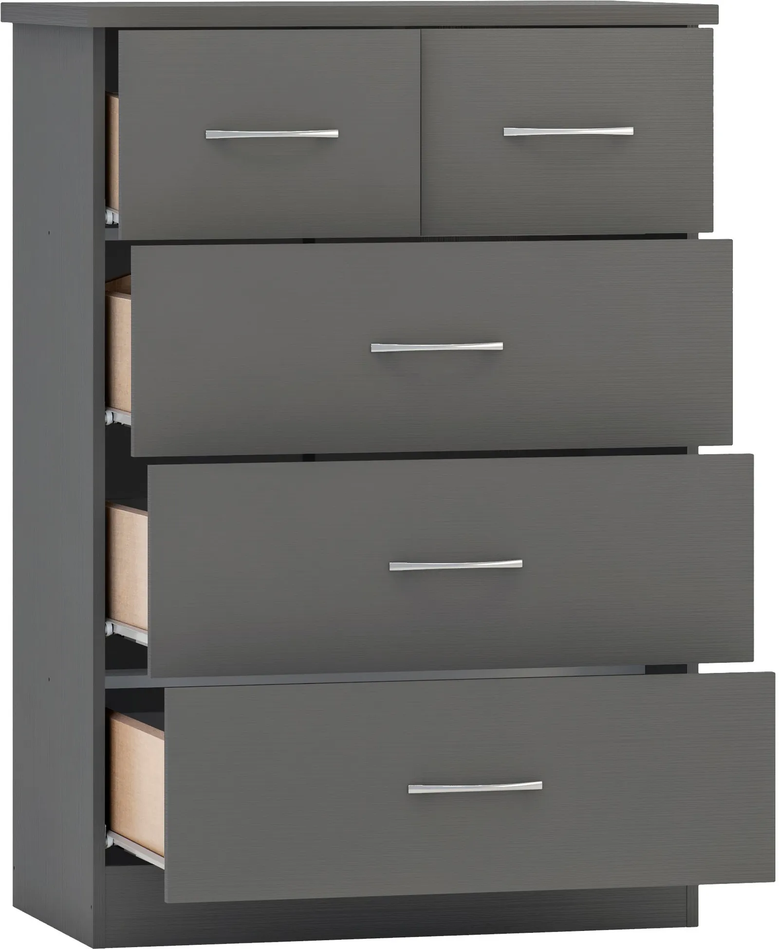Seconique Nevada 3+2 Drawer Chest in Dark Grey 4
