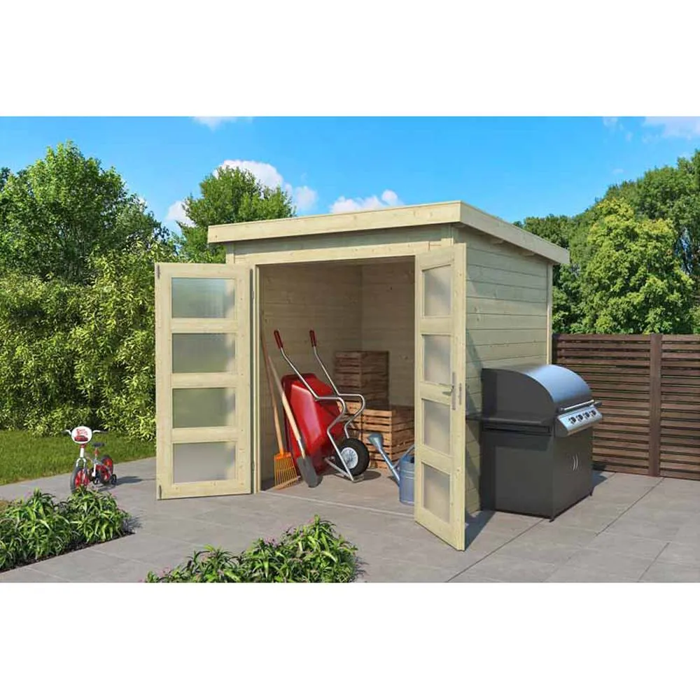 Lasita Maja Ltd Zambezi 2-Log Cabin, Garden Room, Home Office - L220xW274.7xH210.9 cm in Light Tan