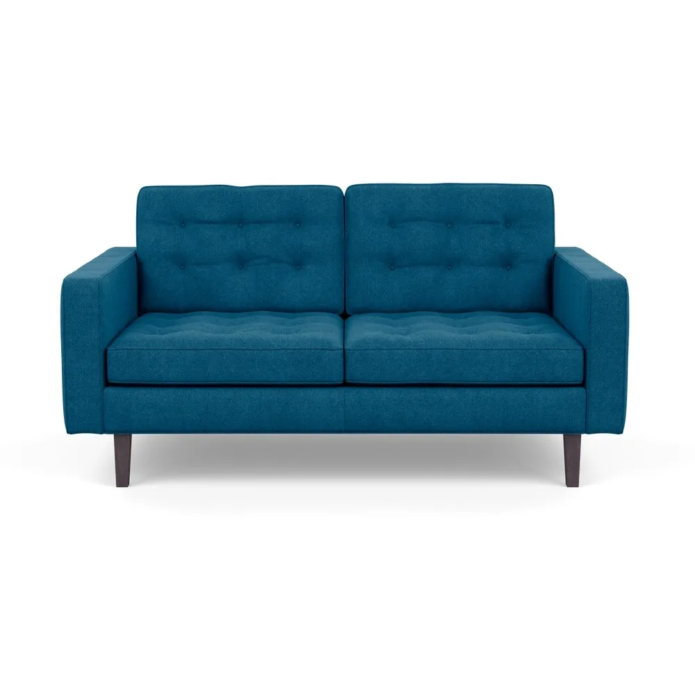 Heal's Hepburn 2 Seater Sofa St Mortitz Wool Teal Wenge Feet 1
