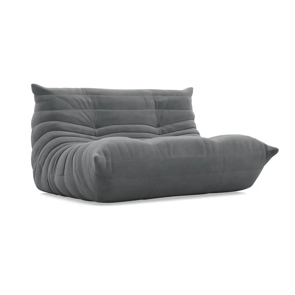Ligne Roset Togo Small Settee Alcantara Steel Grey 2