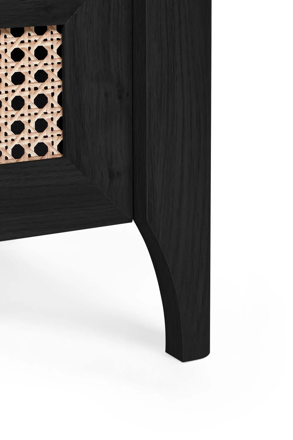 Julian Bowen Sydney Rattan Print 5 Drawer Chest in Black 6
