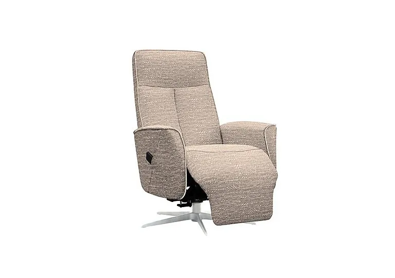 Maribo Fabric Lift and Rise Power Recliner Chair with Power Headrest and Chrome Base