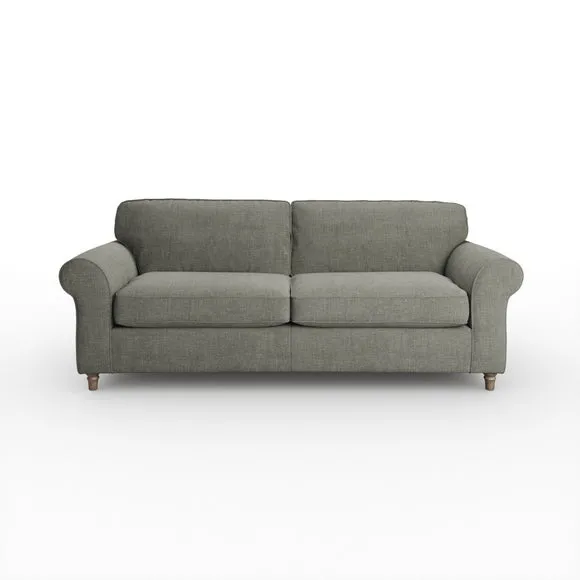 Flori Tonal Plush Chenille 4 Seater Sofa 6