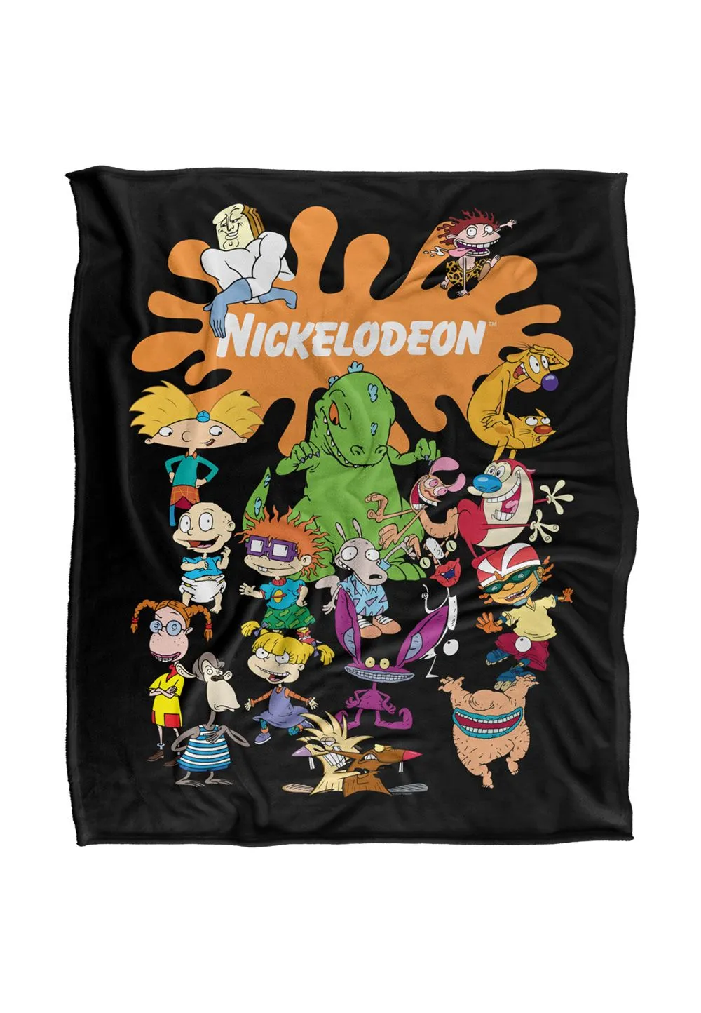 Nickelodeon Brand Nick Splat Group Silky Touch Super Soft Throw Blanket 152 X 127 cm in White