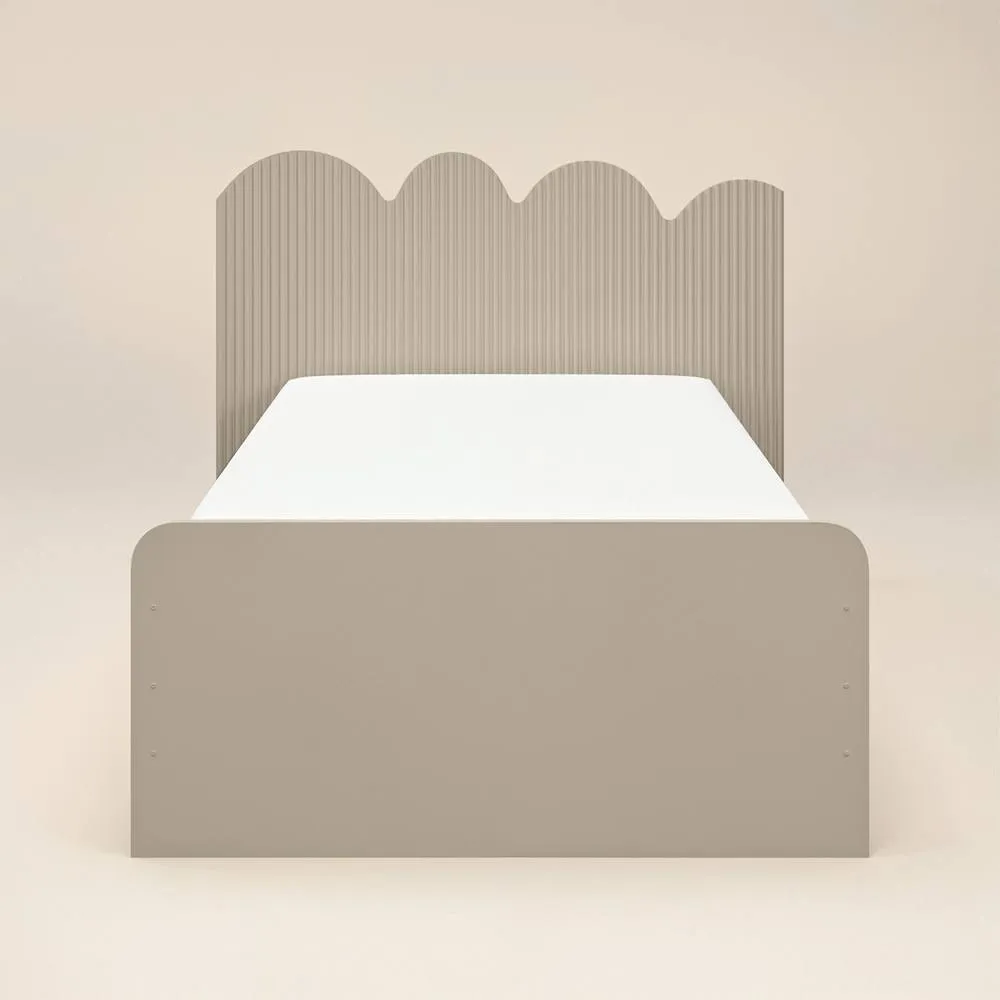 Flair Calista Ribbed Cloud Headboard Single Bed in Beige 5