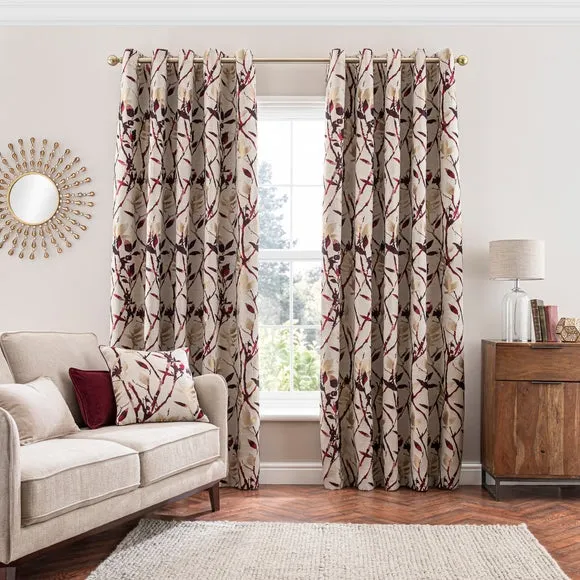 Zen Jacquard Eyelet Curtains 2