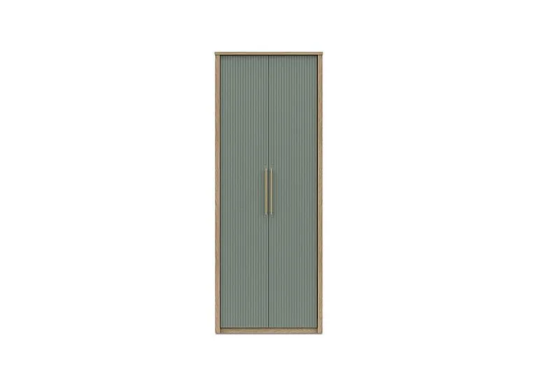 Chelsea 2 Door Tall Wardrobe with Gold Handles