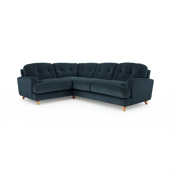 Martha Matte Plush Velvet Full Corner Sofa 6
