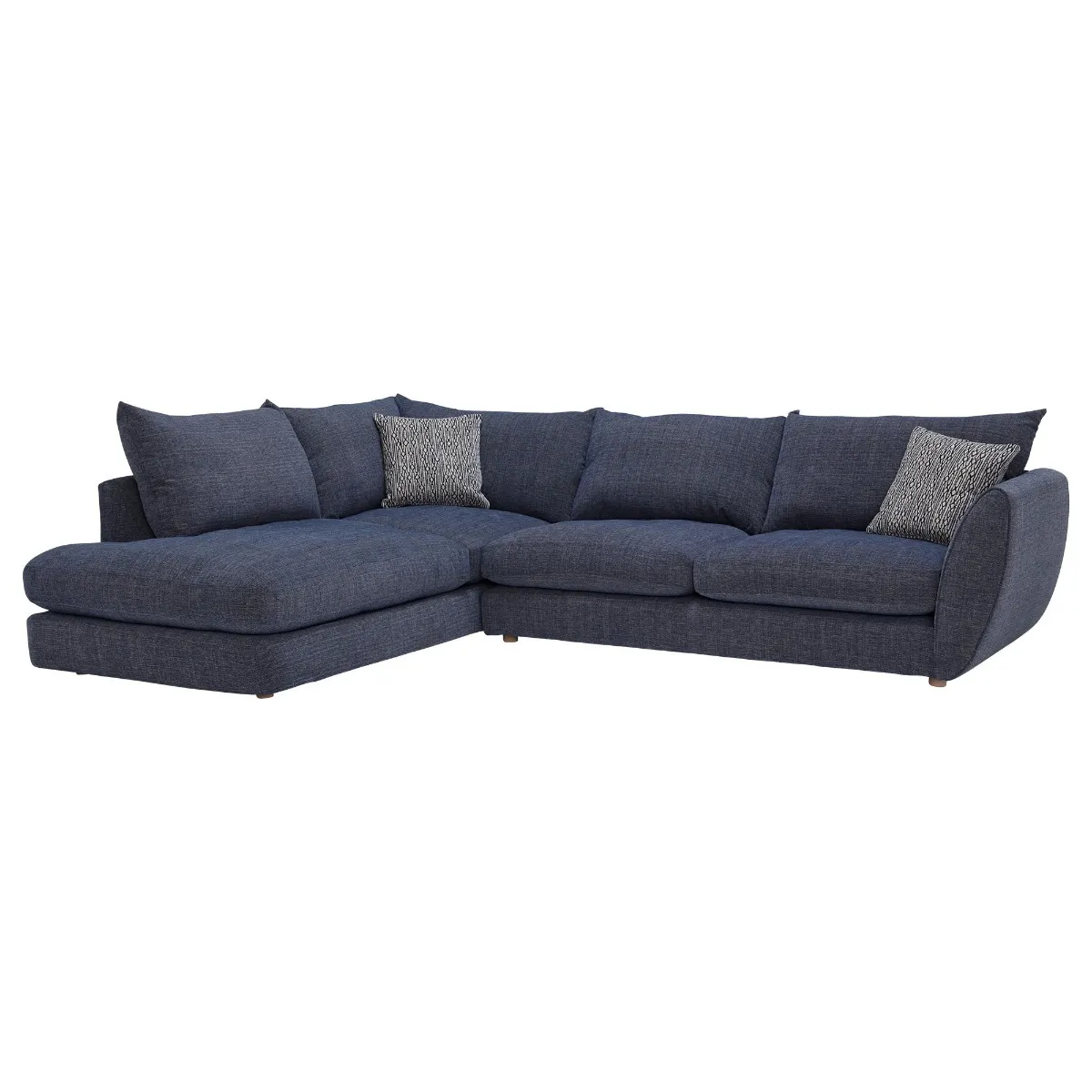 Big Blue Large Right Hand Facing Corner Sofa - W295 x D226 x H84cm - Barker & Stonehouse