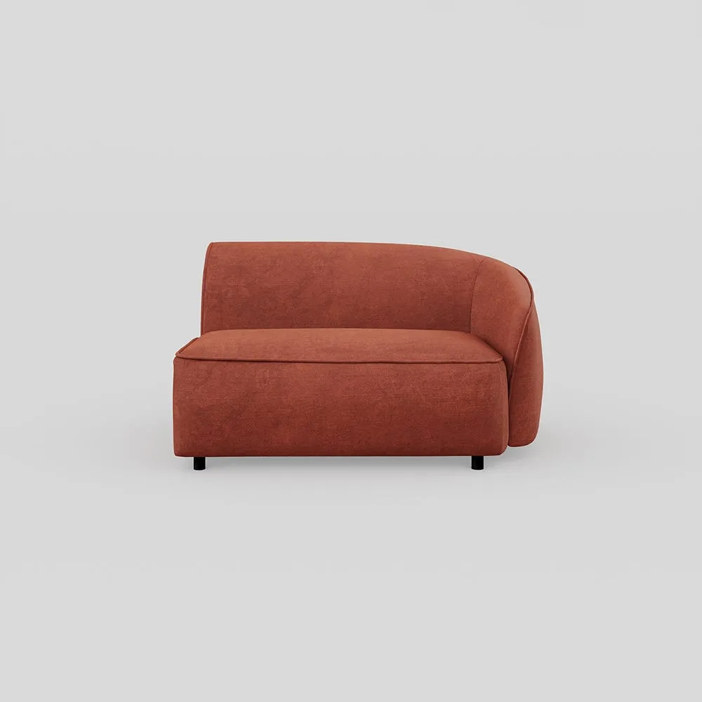 Heal's Aurelie Large Corner Module RHF Smart Luxe Velvet Tawny 1