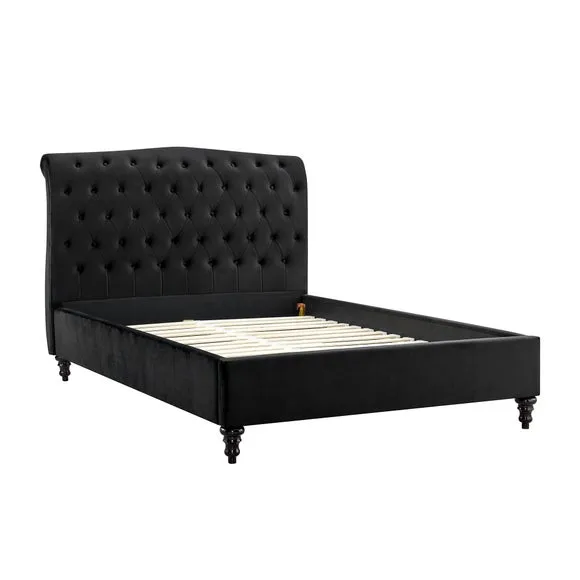 Rosa Bed Frame, Velvet 6