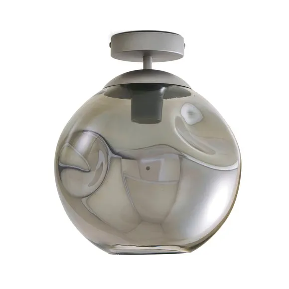 Alexis Smoked Flush Ceiling Light 6