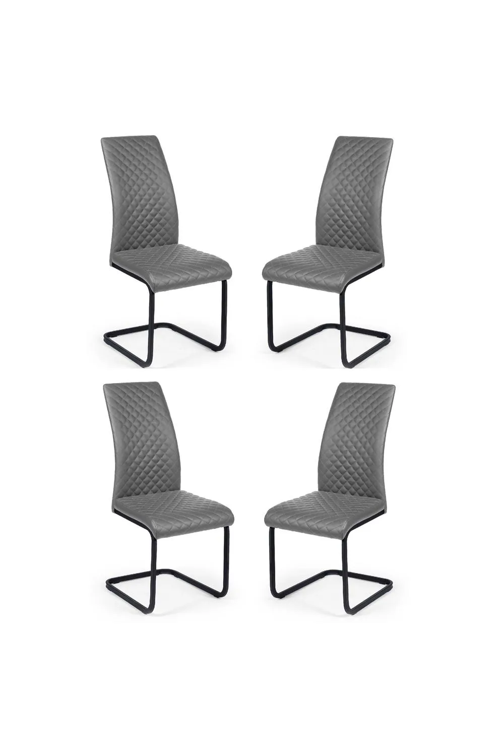 Julian Bowen Xavier High Back Upholstered Dining Chair (Set of 2) in Grey 5