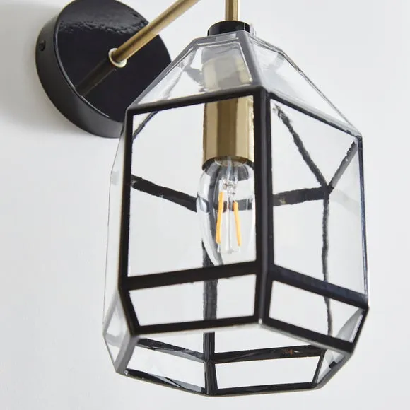 Industrial Painted Glass Wall Light 3