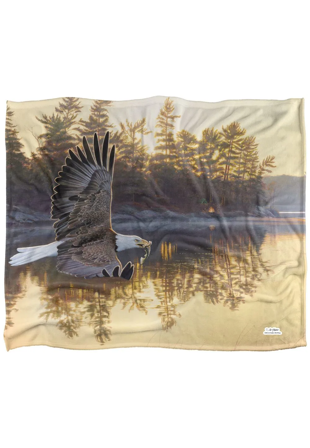 Wild Wings Gone Fishing 2 Silky Touch Super Soft Throw Blanket 152 X 127 cm in White