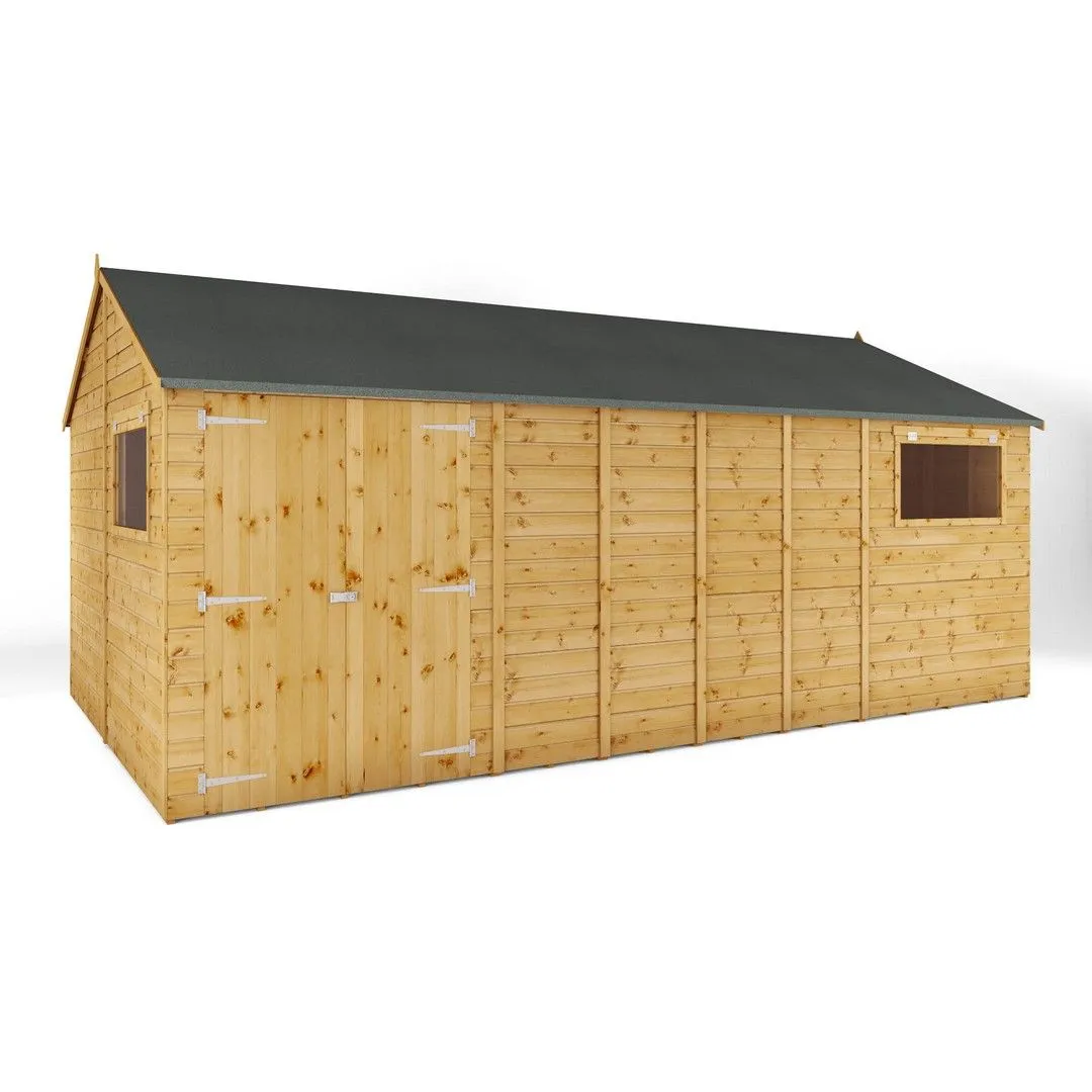 Mercia Premium Shiplap Reverse Apex Workshop - L322.7 x W546.6 x H252.4 cm in Brown