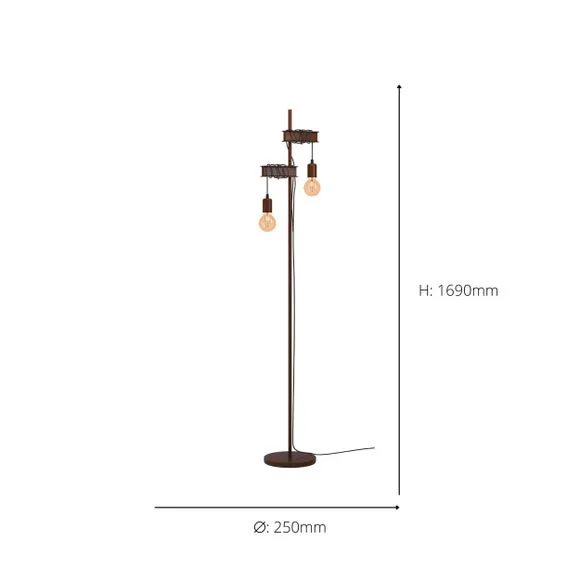 EGLO Townshend 2 Light Floor Lamp 4