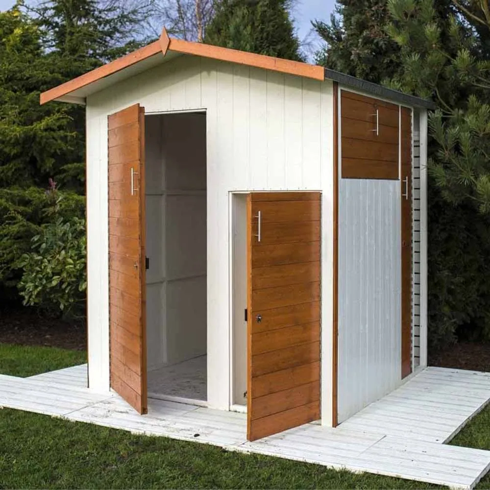 Shires Apex 6 x 6 Feet Dip Treated Shed Multi Store in Brown 4