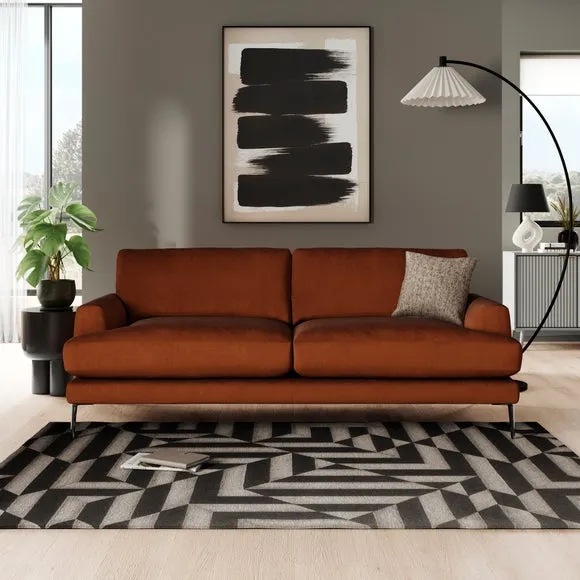 Lawson Matte Plush Velvet 4 Seater Sofa 1