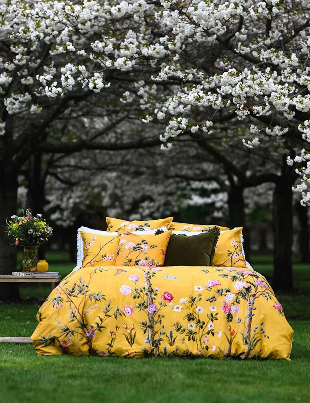 MM Linen Pure Cotton Yuki Bedding Set Yellow Mix
