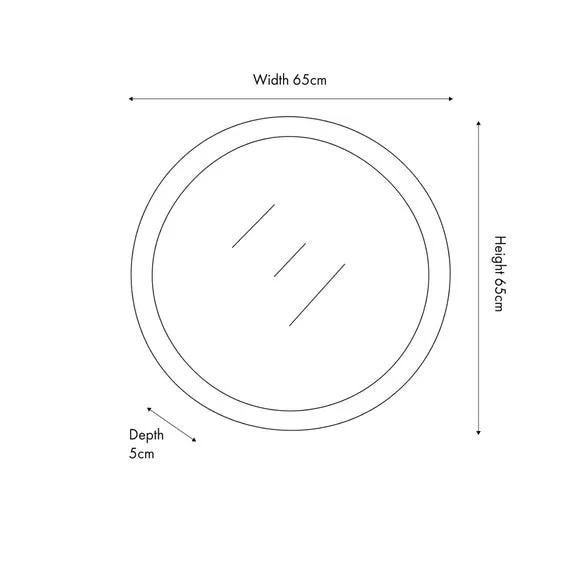 Elwood Fir Wood Effect Round Wall Mirror 6