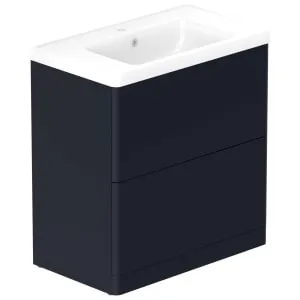 Nexa By VADO Veva Midnight Blue Freestanding Vanity Unit with Ceramic Basin - 800mm