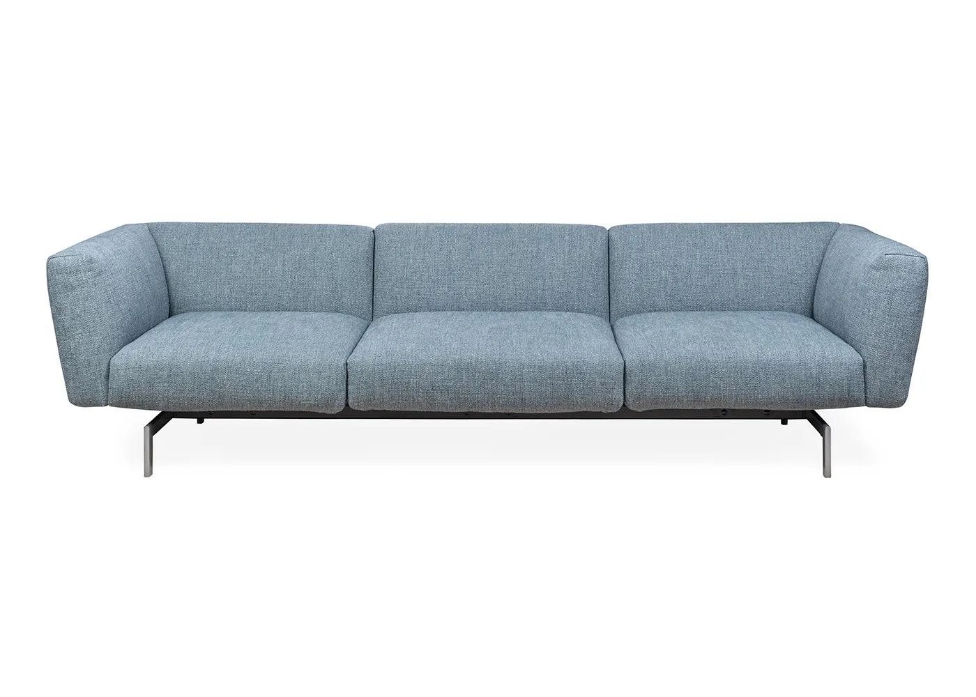 Knoll Avio 3 Seater Sofa Tosca Blue Bright Chrome Base