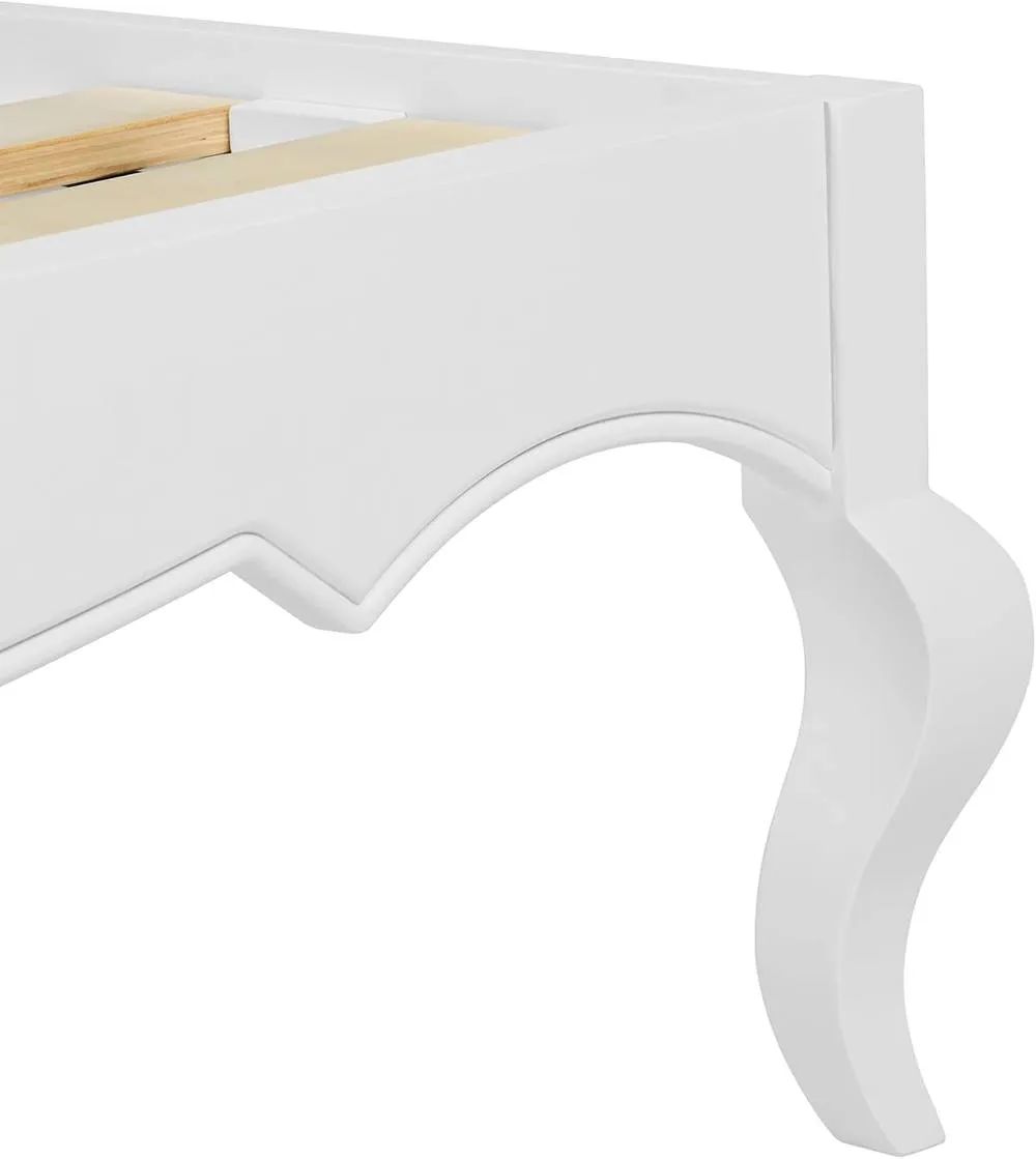 Statement Furniture Louis 5ft King Size Bed Frame with Rattan Cane Headboard in White 5