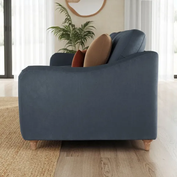 Hattie Matte Plush Velvet 3 Seater Sofa 2